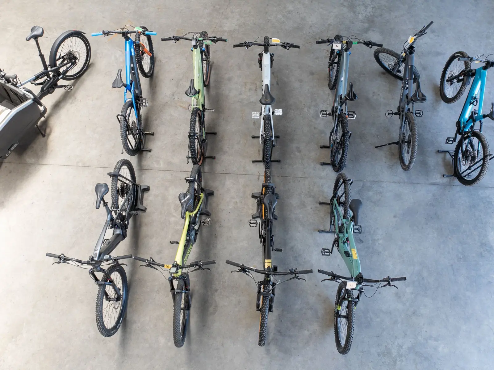 E-Bikes von oben